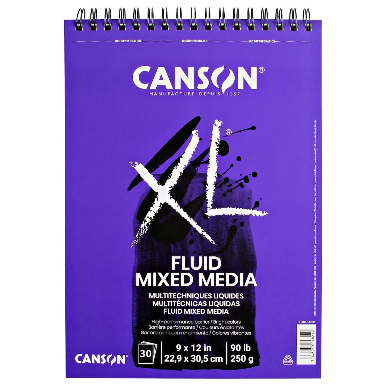 12 Pack: Canson® XL® Fluid Mixed Media Paper Pad, 9" x 12"